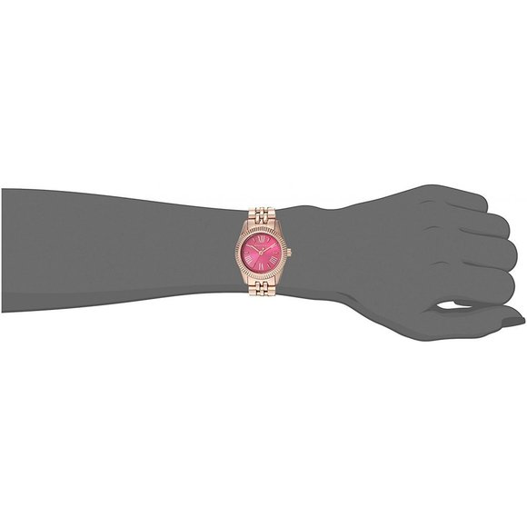 NWT Michael Kors MK3285 Petite Pink Dial Rose Gold Stainless Women\'s Watch